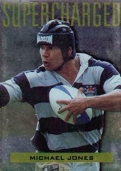 1995 Card Crazy Authentics Rugby Union NPC Superstars - Supercharged #3 Michael Jones Front